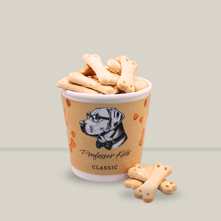 klassische Hundekekse im Pappbecher von Professor Keks