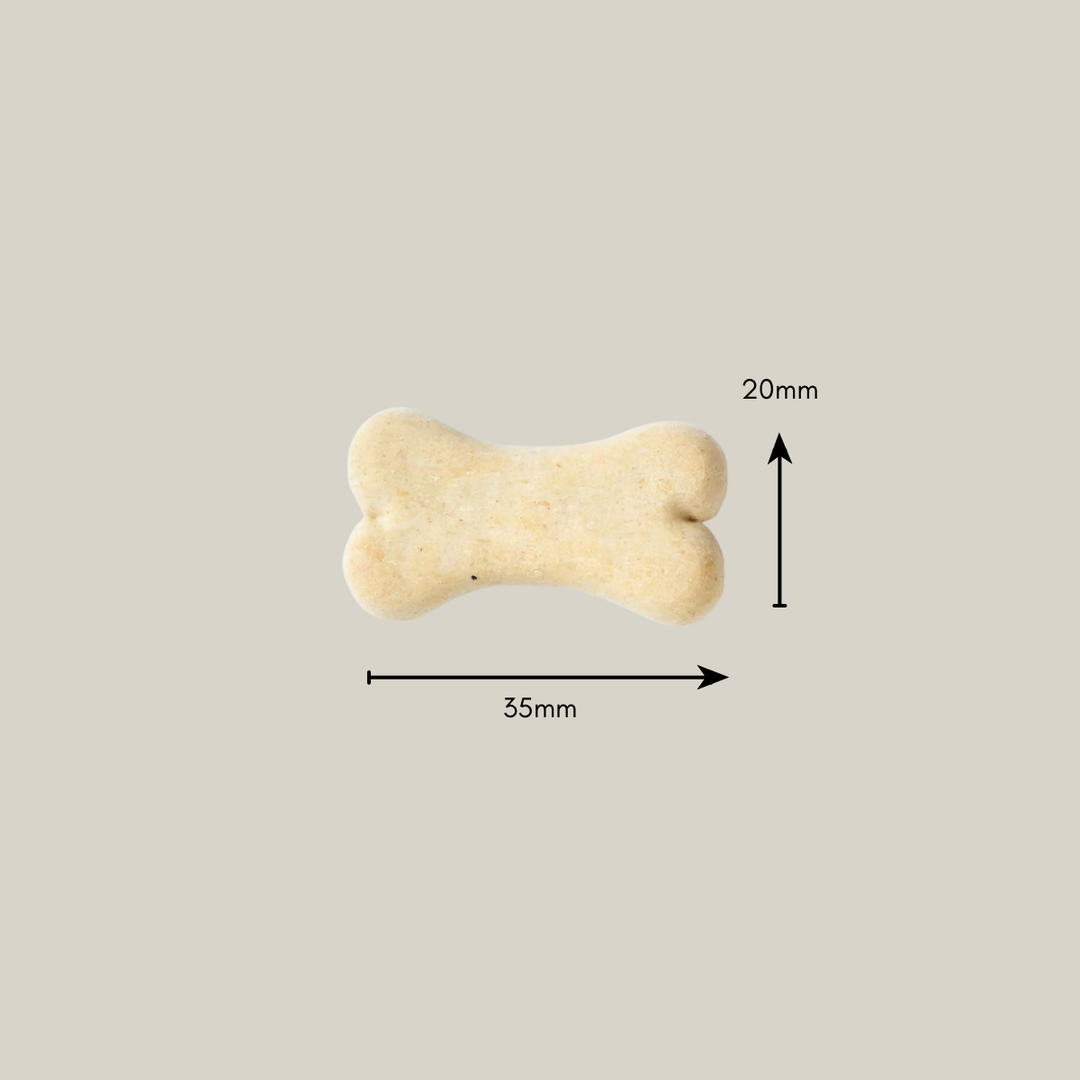 Eimzelansicht Knusper Minis mit Größendarstellung