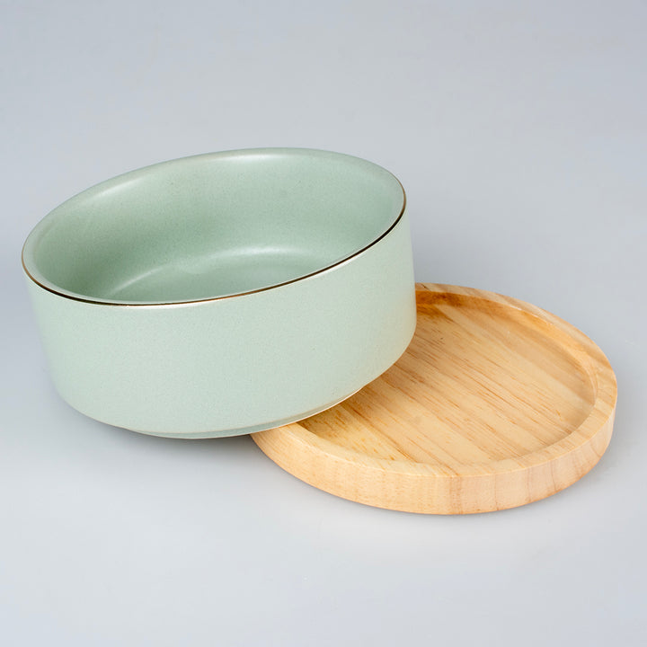 Keramik Napf mit Goldrand - Mint