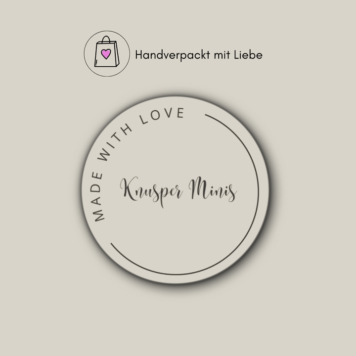 Produktaufkleber von Professor Keks für Knusper Minis