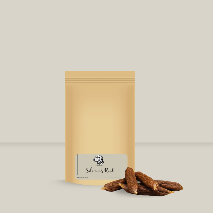 standbodenbeutel von Professor Keks mit kleinen Salamis für Hunde