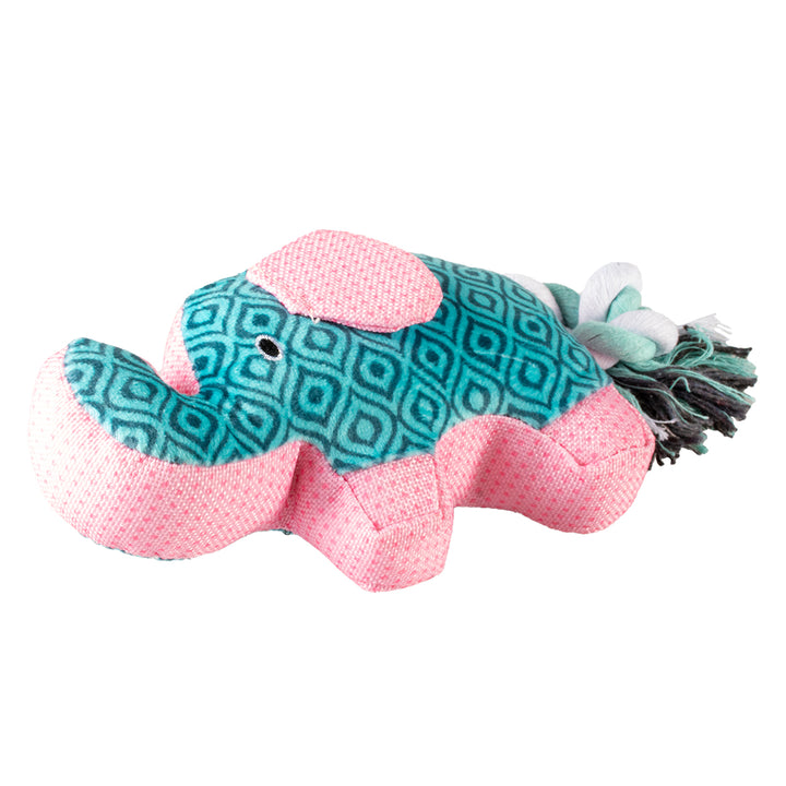 Plüschelefant - Rosa/Türkis
