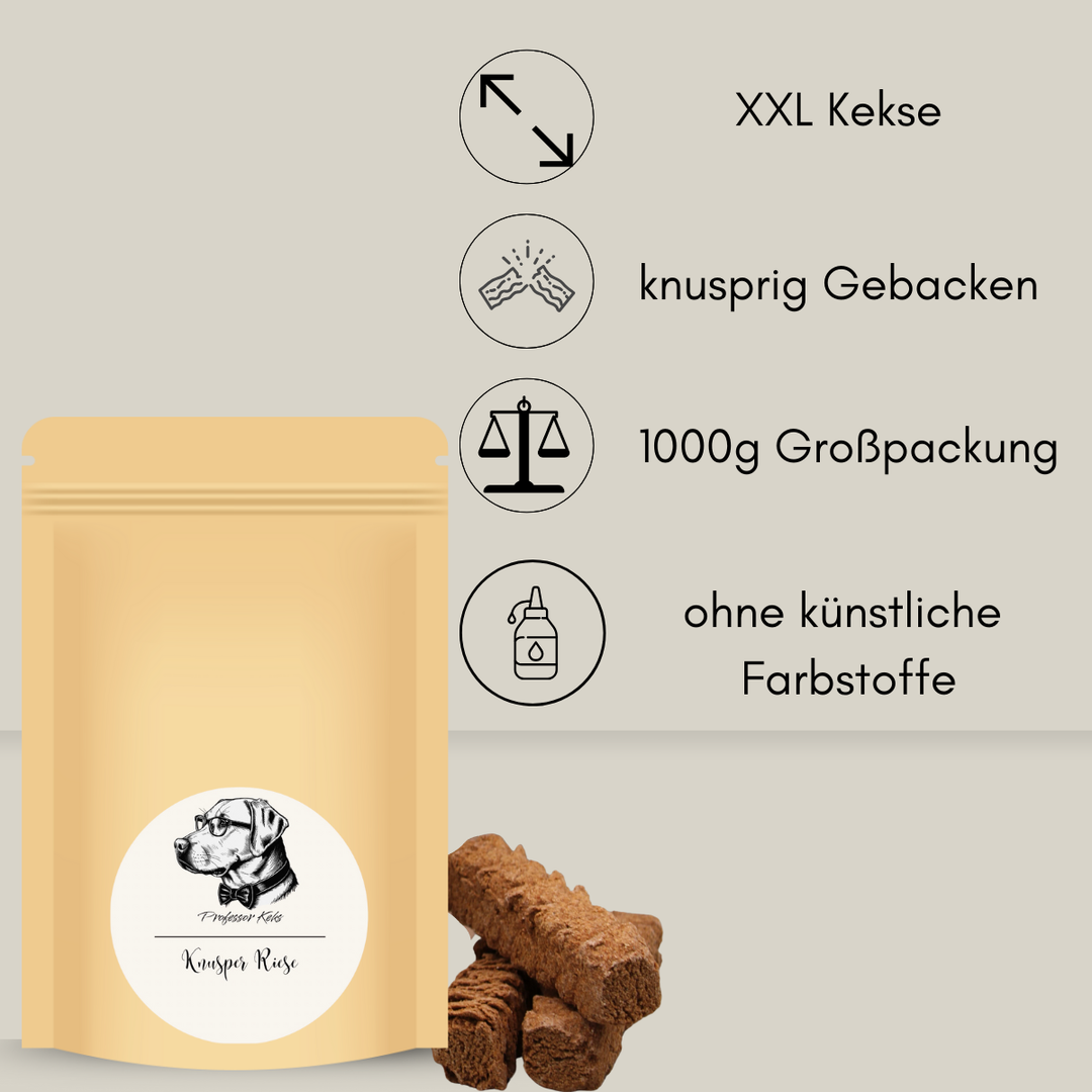 Produktverpackung aus Papier für XXL Kekse für Hunde