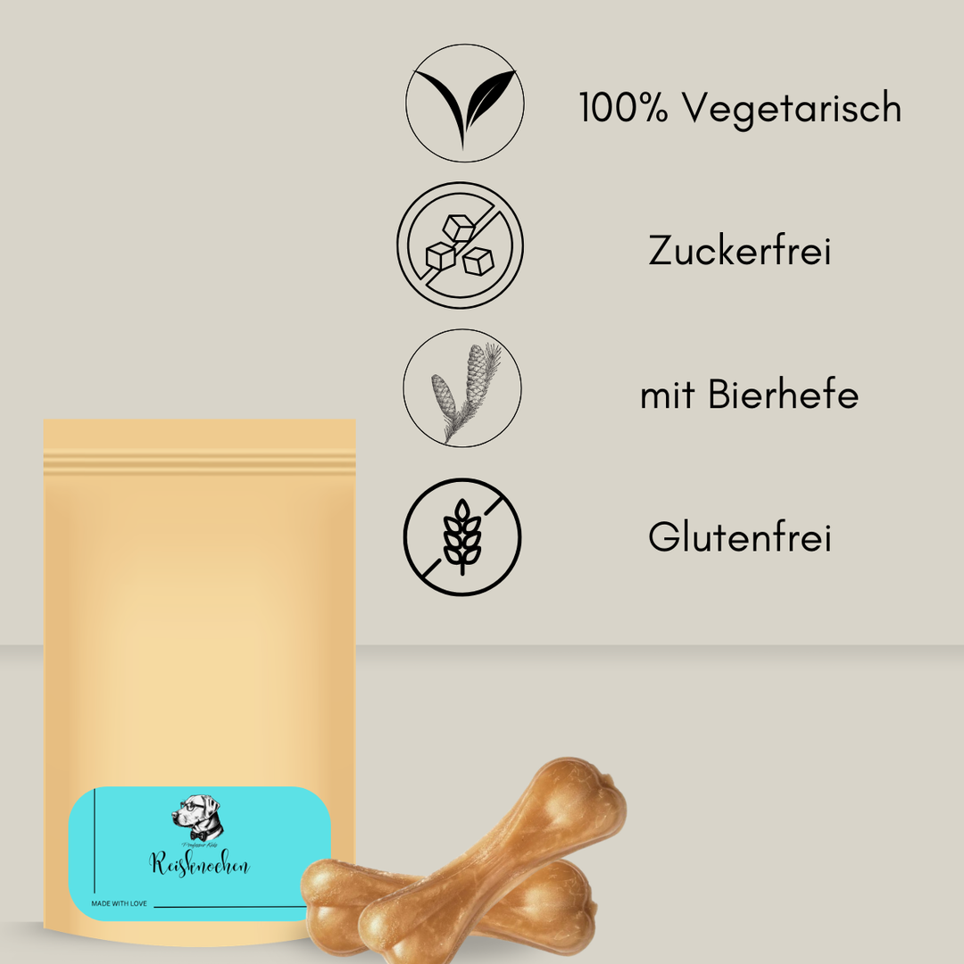 Reisknochen - veganer Kauknochen für Klein&Groß