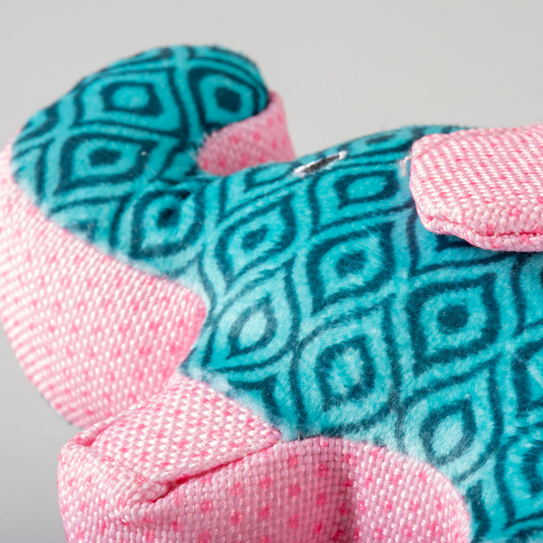 Plüschelefant - Rosa/Türkis