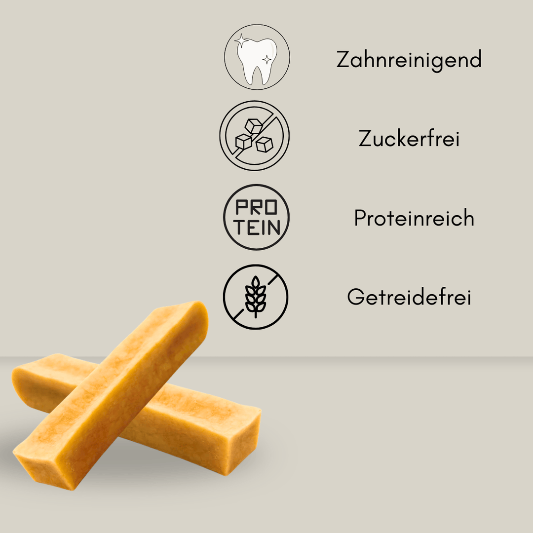 Yak-Käse Kaustangen für Hunde Größe S, M, L